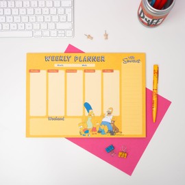 Grupo Erik Weekly Planner Pad A4 Calendar Planner The Simpsons Desk Calendar Pad – Calendar Planner – Table Planner A4 Desk Calendar without Date – Desk Pad Paper