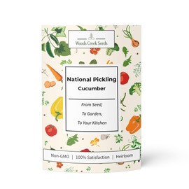 National Pickling Cucumber Seeds for Planting - Over 90 Heirloom Seeds – Non-GMO Vegetable Seeds for Planting Outdoors or Indoors – Woods Creek Seeds