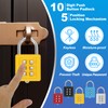 sourcing map Combination Padlock, 6-Digit Push Button Padlock 3-Position Locking