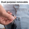 Quick Release Keychain,Titanium Detachable Dual Key Ring, Pull Apart Key
