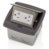 Leviton Pop-Up Floor Box with 20 Amp, Tamper-Resistant Outlet, PFTR2-BZ,