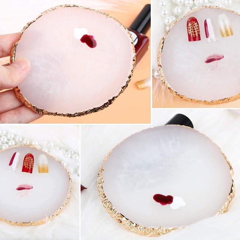Resin Nail Art Palette, Nail Polish Color Mixing Palette Nail