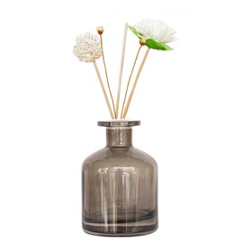 ASTRQLE 150ml 5oz Amber Glass Diffuser Bottles Aromatherapy Jar Decorative Bottles Vases Essential Oil Perfume Bottle Container for Home Office Wedding Decoration DIY Crafts