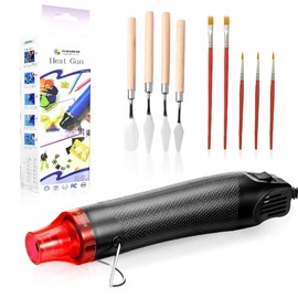 Heat Gun for Crafting - Mini Heat Tool for Epoxy Resin, Silicone Molds, Acrylic Pouring, Embossing, and Bubble Removal, Compact Craft Dryer for Small Art Projects (Black)