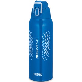 Thermos FHT-1001F BLSL Vacuum Insulated Sports Bottle, 0.3 gal (1 L), Blue Silver, Cold Retention
