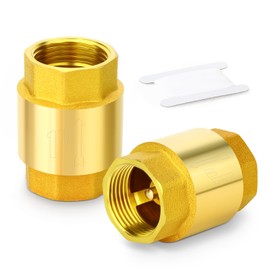 TAILONZ PNEUMATIC 2PCS Brass Check Valve 3/4" Female Thread, Backflow Prevention, One Way Check Valves