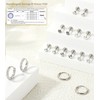 CharmeFleur Hypoallergenic Flat Back Earrings for Women - Surgical Steel