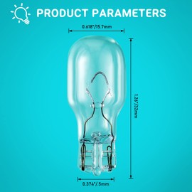 Riakrum T5 Landscape Light Bulbs 12 Volt 4 Watt Landscape Lighting Bulbs Low Voltage Wedge Base Replacement Lamp for Outdoor Garden Deck Yard(20 Pieces)