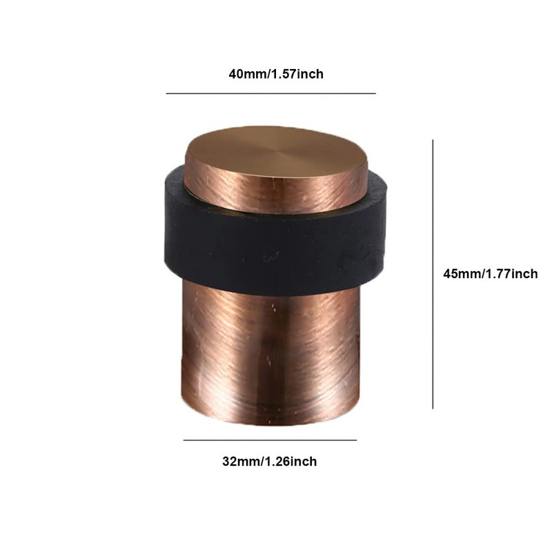 SEIWEI Door Stop, 45mm Heavy Duty Round Stainless Steel for