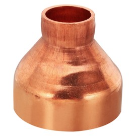 PATIKIL 3" to 1 1/8" ID Copper Reducer, 99.9% Pure Copper Reducing Coupling Pressure Fitting Pipe Tube Connector Adapter with Sweat Solder Connection for HVAC Refrigeration System