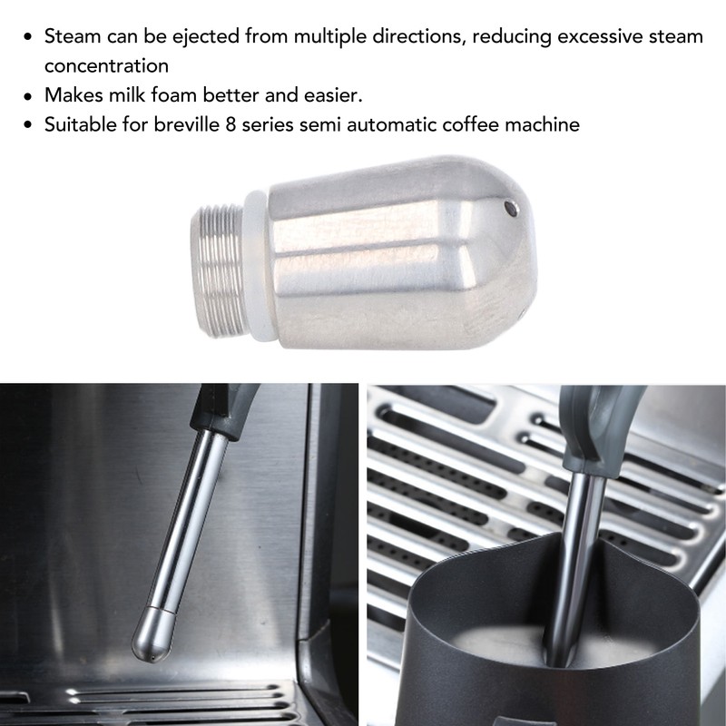 3 Holes Coffee Machine Steam Nozzle Stainless Steel Milk Foam