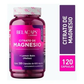 Belacaps Citrato Magnesio 120 Cápsulas 600 Sabor Melisa