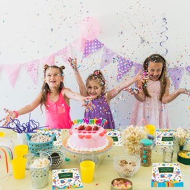 Wentsent Pack of 80 Napkins First Day of School, 3-Layer Colourful First Day of School Napkins with ABC Sugar Bag for School Child Girls Boys First Day of School Decoration Table Decoration School