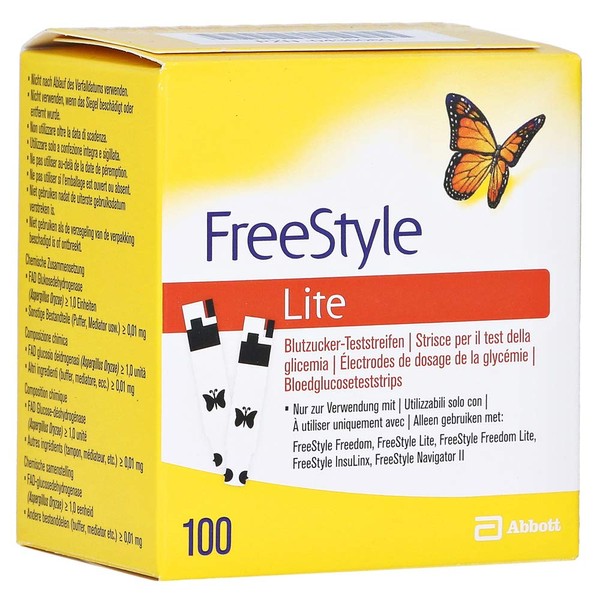 FreeStyle Lite Test Strips without Coding (C1 47-D) Pack of 100