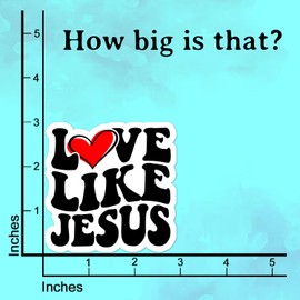 (3Pcs) Love Like Jesus Sticker Christian Jesus Inspirational Saying God Bible Decorate Waterproof Vinyl Stickers for Books Laptops Phone Water Bottles Tumbler Cup Kindle Decals 3 Inch