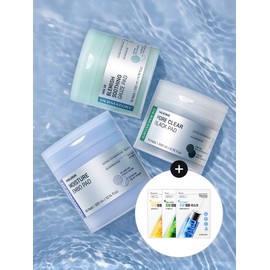 [2EA] Black Cica Moisture Fountain Pad [Giveaway] Pro Ampoule Mask (Random) 3 sheets / [2EA] 블랙시카수분샘 패드 [증정] 프로 앰플 마스크(랜덤) 3매