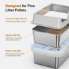 Stainless Steel Cat Litter Box with Lid, L High Sided