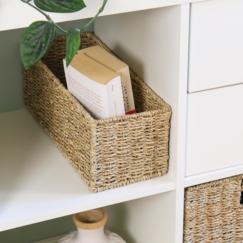 HMF Bathroom Storage Basket Woven Seagrass | 38 x 15