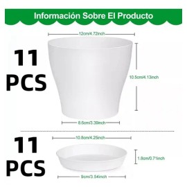 Diy Maceteros Pequeños De Plástico Para Interior, 22 Piezas