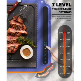 Electric Warming Tray, Electric Food Warming Mat with Adjustable 7 Temperature Levels Full Surface Heating Mat Rollable & Portable Auto Shut-Off Function Electric Heating Tray for Buffets (Blue)