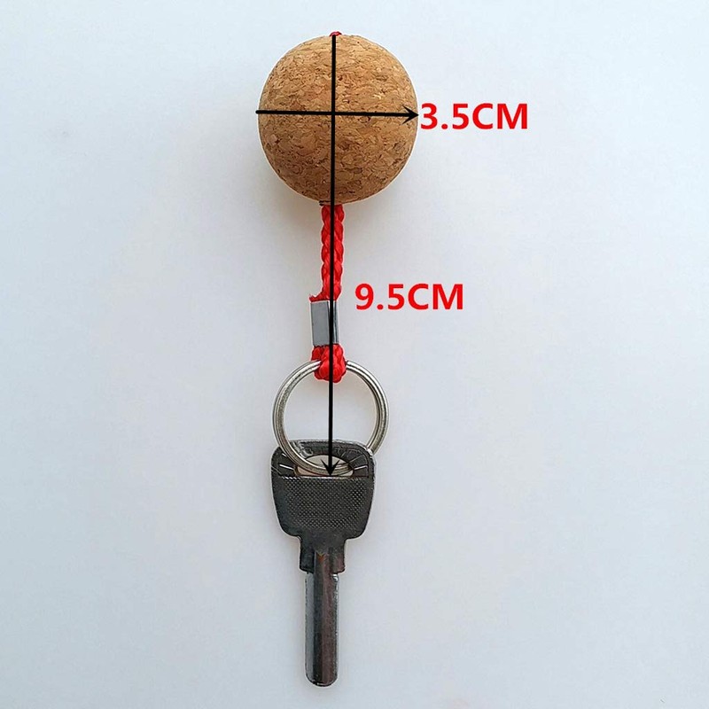 Seafard Floating Cork Keyring 35mm Wooden Ball - Buoyant Key