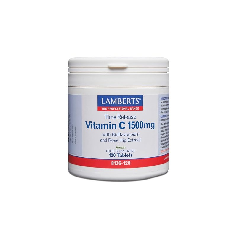 Lamberts Time Release Vitamin C 1500mg – with Bioflavonoids –
