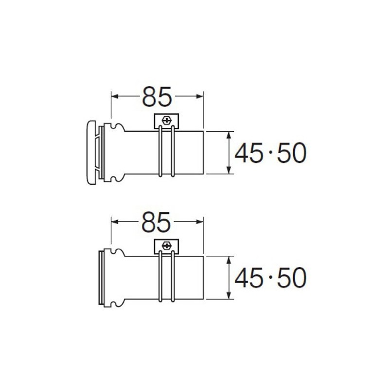 SANEI T46-2 Bath Connection Tube, Tub to Bathtub Connection, Pipe