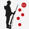 Medium Remembrance Soldier Silhouette Window Sticker for Glass - Includes