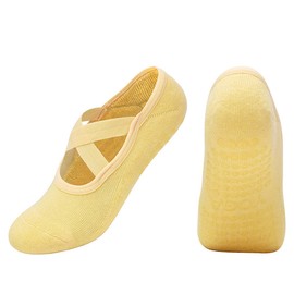 oasymala Cotton Yoga Socks with Non-Slip Grip for Women - Accessories for Yoga, Meditation, Pilates - One Size