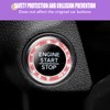 LKAHG 2PCS Bling Car Engine Start Stop Ring Decals, Crystal