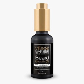 Village Barber Beard Growth Oil | 30 ml / 1.014 fl oz | 100% Natural Ingredients | Stimulates Hair Follicles| Promotes Growth