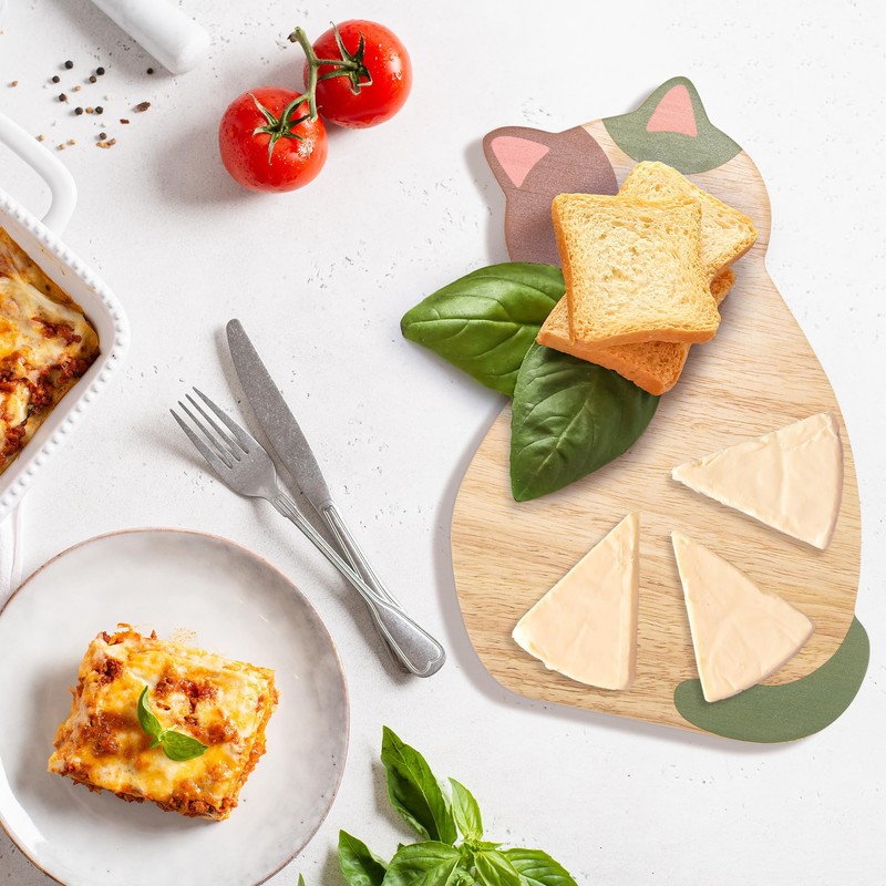 laboos Home Small Cutting Board, Cute small cat-shaped cutting board