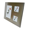 Innovative Design Contemporary 3-Panel Brushed Metal Photo Frame, 5x7, Horizontal