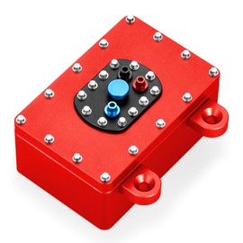 JGGZONE CNC Aluminum Alloy 1:10 Scale RC Cell Receiver Box/Electric Box/Fuel Tank for 1/10 RC Crawler Rigs SCX10 PRO Capra RR10 VS4-10 Phoenix TRX4 TF2 CC01 upgrades (Red)