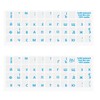 2 Pack Russian Blue Keyboard Stickers Cyrillic for Computer Blue