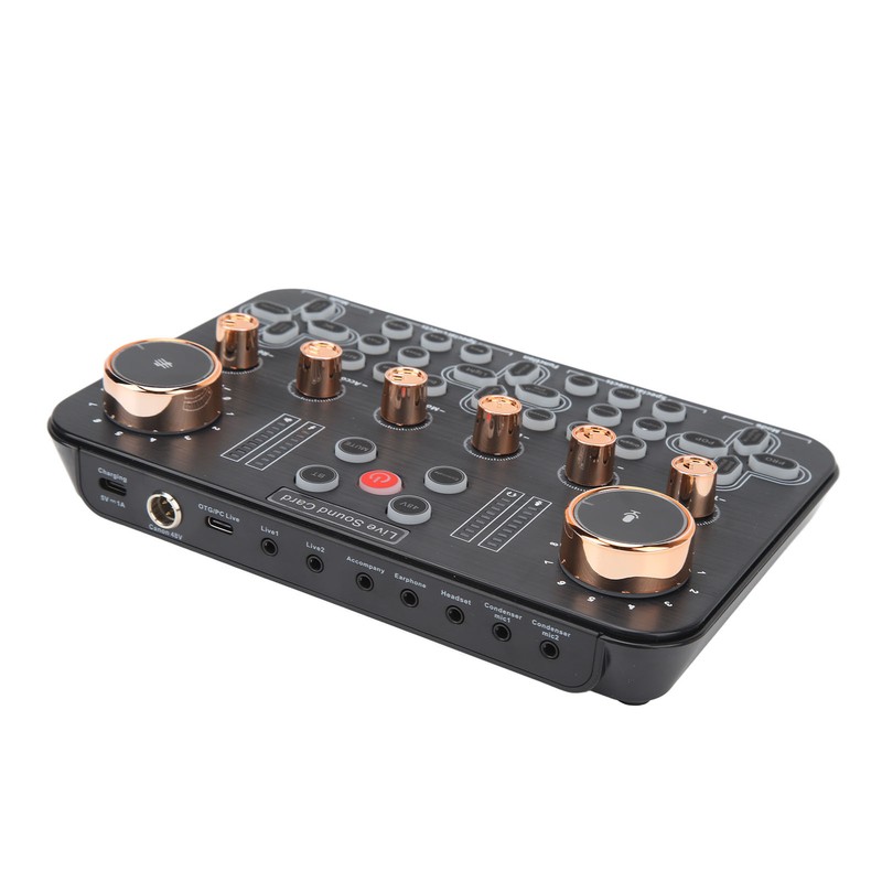 Sound Board Multiple Effects Voice Changer Sound Card for Live