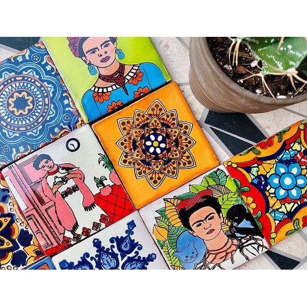 Qty. 15 Different RANDOM 4x4in. Mexican Ceramic Tiles from Dolores
