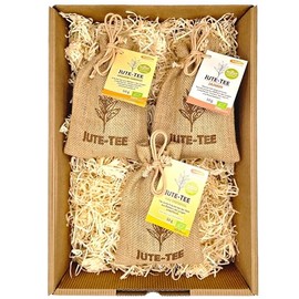 Organic Tea Gift for Her Special Gift Idea Jute Tea Gift Set with 3 Varieties in Jute Bag