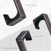 HESTIA HARDWARE 10 Pack | Oil Rubbed Bronze Solid Square