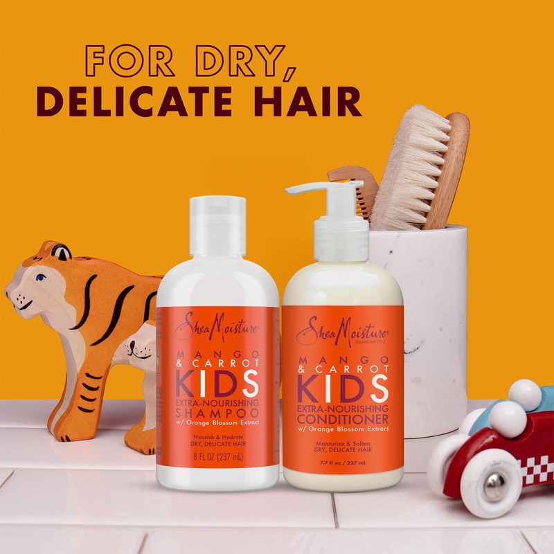 SheaMoisture Kids Mango & Carrot Shampoo and Conditioner Set w/Orange