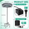 HappyAlley Bird Bath Fountain for Outside, Plug in Adjustable Water