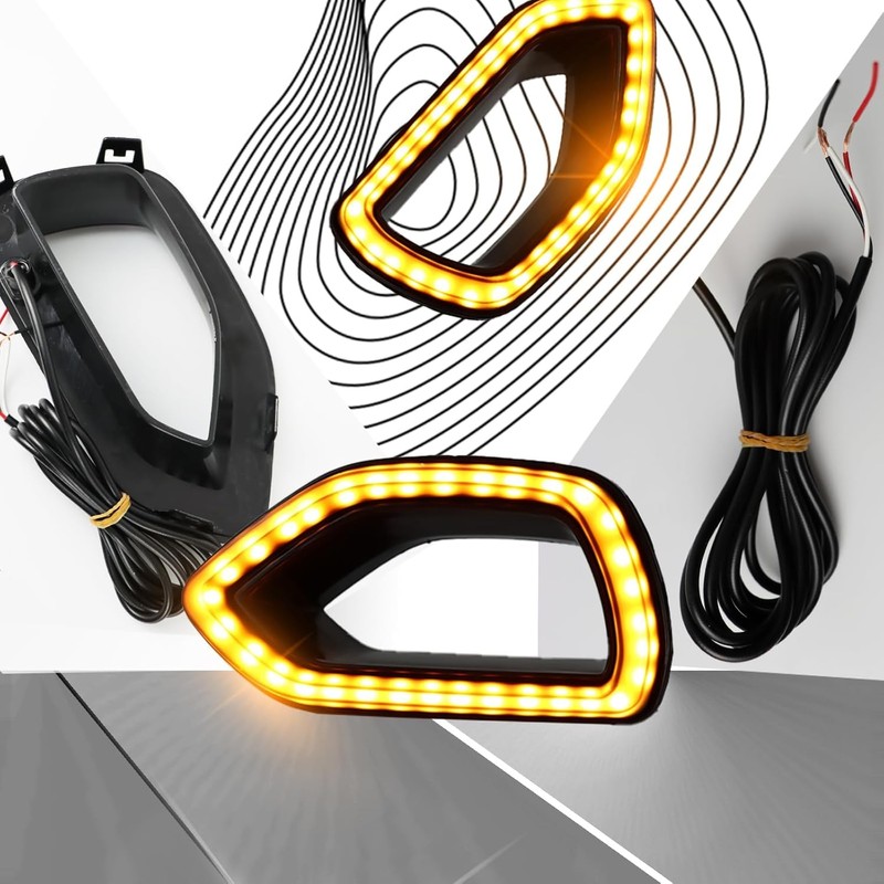 PGTOPONE Switchback White/Amber LED Front Grille Light Daytime Running Lamp