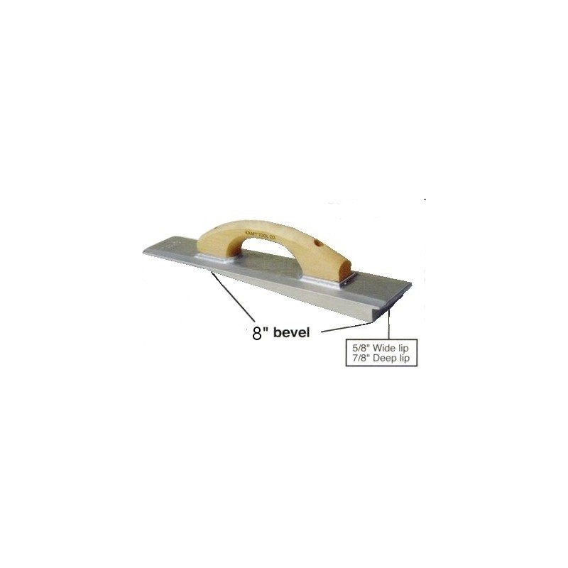 Concrete Hand Float w/Bevel Magnesium 8" Bevel 16" x 3.25"