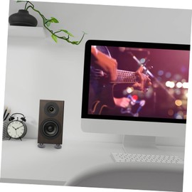 jojofuny 12pcs Carbon Fiber Speaker Isolation Pads Shockproof Feet for Minimized for Amplifiers and Speakers Sound