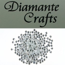 300 x 4mm Clear Round Diamante Loose Flat Back Rhinestone Gems created exclusively for Diamante Crafts