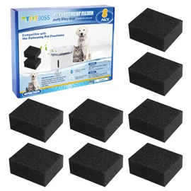 MyfatBOSS 8 Packs Pre-Filter Sponges, Water Pump Filter for WF20/CF20 68oz/2L Cat Water Fountain Wireless Pump Sponges