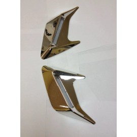 Unbranded CHROME UNIVERSAL PORTHOLE VENT CAR INTAKE SCOOP AIR FLOW FENDER HOOD AFL-FX035C