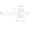 4mm x 10mm Blind Pop Rivet Countersunk Head Aluminium/Steel Shaft
