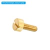PATIKIL 20pcs M5x19mm Knurled Thumb Screws Flat Tip Brass Bolts