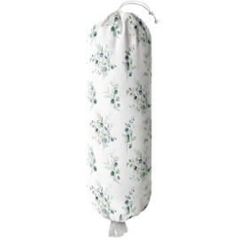 TIBAOLOVER Plastic Bag Holder Wall Mount Grocery Bag Holder for Plastic Bag Plastic Bags Organizer for Kitchen,Cute Cat Home Kitchen Decor Gifts for Women(Eucalyptus Leaves)